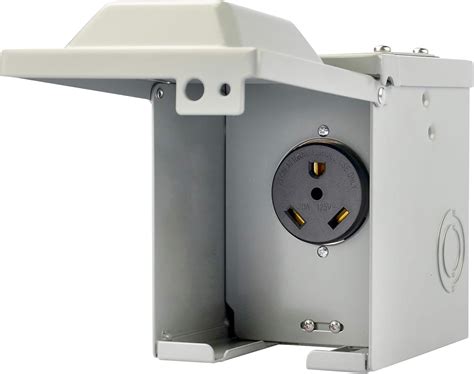 outdoor electrical outlet lock box|lockable outdoor electrical box.